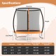 10FT outdoor trampoline with safety enclosure net, featuring curved leg tubes and anti-collision foam sleeves for.