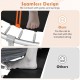 Seamless design of the 10FT outdoor trampoline showing foot placement without contact with poles for safety.