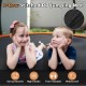 Close-up of the 10FT outdoor trampoline jumping mat, featuring 8-row stitched PP material for high elasticity and tear.