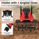 Corded electric tiller with 4 angled tines, 14-inch working width, and 10 Amp motor for efficient soil cultivation.
