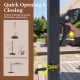 10 FT aluminum pole patio cantilever umbrella with crank handle for easy opening, featuring a beige canopy and.