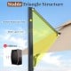 Close-up of the 10 FT aluminum pole of a beige cantilever umbrella showcasing its stable triangle structure for outdoor.
