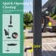 Gray 10 FT aluminum pole patio cantilever umbrella with a crank handle for easy opening and closing, featuring a 220.