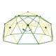 Dome climber with swing in green and yellow, 10 feet, 800 lbs capacity, perfect for backyard fun and safe climbing.