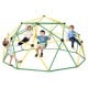 Dome climber with swing for kids, featuring durable metal pipes and 800 lbs capacity, ideal for backyard fun.