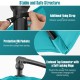 Offset hanging umbrella with tilt in turquoise, featuring protective rib pockets and a self-locking hinge for stability.