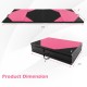 Folding exercise mat in black and pink, 10' x 4' x 2", featuring a four-fold design for easy storage and transport.