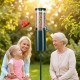 Large squirrel-proof bird feeder with pole mount, holding 10 lbs of seeds, perfect for attracting birds year-round.