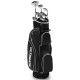 10-piece women's golf club set with alloy driver, lightweight stand bag, and various clubs for improved performance.
