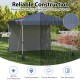Gray 10x10 ft pop-up canopy tent with sidewall, featuring sturdy construction and UPF50+ sun protection for outdoor.