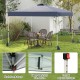 10x10 ft gray pop-up canopy tent with sidewall, featuring adjustable height and sturdy truss connections for outdoor.