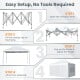 Step-by-step guide for setting up the 10 x 14 ft pop-up canopy tent for outdoor events and sun protection.