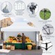Pop up canopy tent with transparent windows and double-sided zippers, ideal for outdoor events and sun protection.
