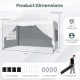 Pop up 10 x 14 ft canopy tent in white, featuring zippered sidewalls and UPF50+ sun protection for outdoor events.