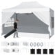 Pop up canopy tent with adjustable height and 140 sq.ft shade area, perfect for BBQs and outdoor gatherings.