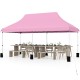 Large pink 10 x 20 ft pop-up canopy tent for 15-20 people, perfect for outdoor events and gatherings.