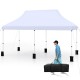 Pop-up canopy tent in white, 10 x 20 ft, portable design with carry bag, ideal for outdoor events and gatherings.