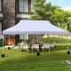 Pop-up canopy tent in white, 10 x 20 ft, providing shelter for events with adjustable height and water-resistant fabric.