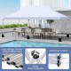 Pop-up canopy tent with a white oxford fabric top and sturdy metal frame, perfect for outdoor events and gatherings.