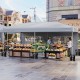 Pop-up canopy tent with gray Oxford cloth, featuring 6 sidewalls, ideal for outdoor markets and events.