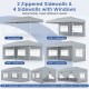 Pop-up canopy tent with 6 detachable sidewalls, gray, ideal for outdoor events like BBQs and picnics.