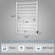 10-bar electric towel warmer in polished stainless steel, wall-mounted design for efficient drying of towels and.