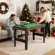 10-in-1 combo game table with green felt, featuring foosball and billiards, perfect for family entertainment.