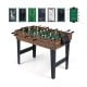 10-in-1 combo game table with foosball and interchangeable boards for versatile entertainment in compact spaces.