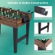 Foosball table with reinforced MDF legs and adjustable foot pads for stability, perfect for 10-in-1 game fun.