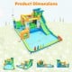 10-in-1 inflatable bounce house features a water slide, climbing wall, and splash pool for outdoor summer fun.