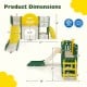 10 in 1 Toddler Slide Set Kids Slide and Climber Playset Indoor Playground - Gallery View 4 of 11