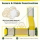 10 in 1 Toddler Slide Set Kids Slide and Climber Playset Indoor Playground - Gallery View 9 of 11