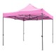 Pink 10 x 10 FT outdoor pop-up canopy tent with heavy-duty structure, ideal for parties and events.