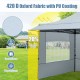 Detachable sidewall of a 10 x 10 FT gray pop-up canopy tent, featuring 420D oxford fabric for sun-proof and.
