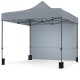 Gray 10 x 10 FT pop-up canopy tent with 4 removable sidewalls, ideal for outdoor events and easy transportation.