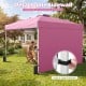 Detachable pink sidewall for a 10 x 10 feet pop-up canopy, providing sun protection and privacy during outdoor events.