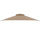 10 x 12 feet brown gazebo replacement top with air vent, drainage holes, and breathable mesh for outdoor gatherings.