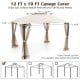 10' x 12' beige gazebo replacement top with air vent, drainage holes, and waterproof PU coating for outdoor gatherings.