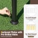 Anchored plates with pre-drilled holes for the 10 x 13 feet patio gazebo, enhancing stability with ground stakes and.