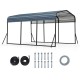 Heavy-duty 10 x 14.5 FT galvanized steel carport with waterproof roof and slanted legs for stability, ideal for outdoor.
