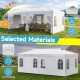 Pop up canopy tent with 6 sidewalls, adjustable height, and water-resistant fabric for outdoor events and gatherings.