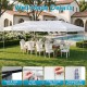 10 x 20 FT pop-up canopy tent with adjustable height, removable sidewalls, and church windows for outdoor events.