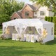 Pop up canopy tent with 6 sidewalls, adjustable height, and durable water-resistant fabric for outdoor events and gatherings.