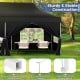 10 x 20 FT black pop-up canopy with windows and sidewalls, featuring a sturdy metal frame for outdoor events.