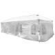 Pop up canopy tent with 8 sidewalls, adjustable height, and water-resistant Oxford fabric for outdoor events.