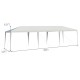 Large 10 x 30 feet gazebo canopy tent with a durable PE cover and sturdy steel frame, ideal for outdoor events.