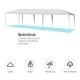 Spacious 10 x 30 feet gazebo canopy tent with waterproof PE cover, ideal for outdoor parties and events.