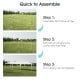 Step-by-step assembly guide for the 10 x 30 feet gazebo canopy tent, showcasing its easy setup process.