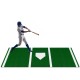Baseball and softball hitting mat with home plate, 10 x 3.8 ft, featuring anti-slip backing for safe swings.