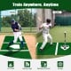 Baseball and softball hitting mat with home plate, featuring clear markings and anti-slip backing for indoor and.